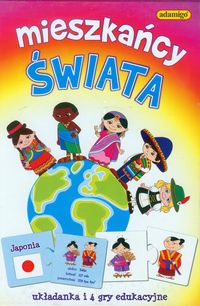 Mieszkańcy świata. Układanki i 4 gry edukacyjne