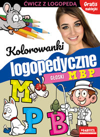 Kolorowanki logopedyczne. Głoski M-B-P
