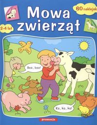Mowa zwierząt. 32 naklejki. 2-4 lata